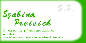 szabina preisich business card